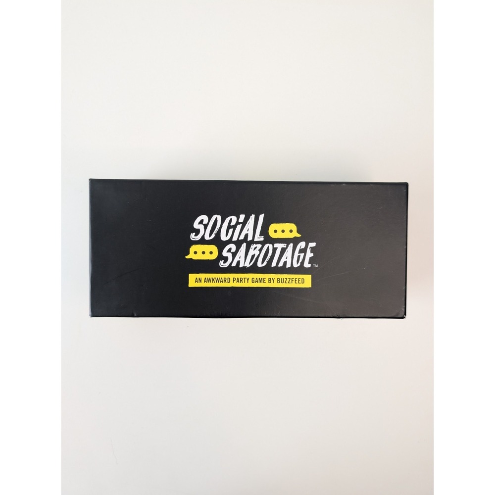 SOCIAL SABOTAGE CARD GAME by BUZZFEED (Open Box) CONTAINS ALL PIECES